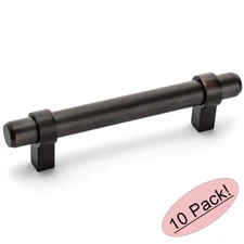 *10 Pack* Cosmas Oil Rubbed Bronze Euro Cabinet Bar Pulls #161-128ORB