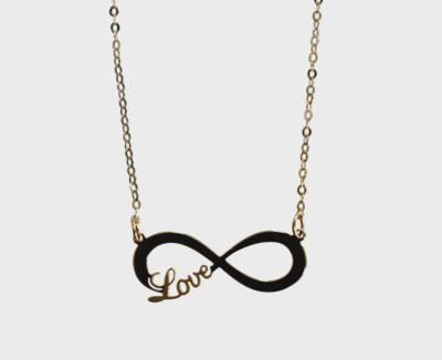 NEU GOLDENER SCHLÜSSEL 14K GELBGOLD ''INFINITY LOVE'' PLATTE BAR Anhänger Halskette 18''