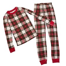 Hanna Andersson Organic Holiday Plaid Long Johns Pajama Set