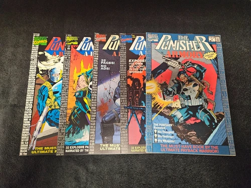 1990 MARVEL COMICS LOT OF (5) THE PUNISHER ARMORY #1-7 HIGH GRADE VINTAGE SET