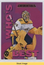 2023-24 Upper Deck Credentials Who's Best? Goalies Juuse Saros #WB-JS READ 1e7g