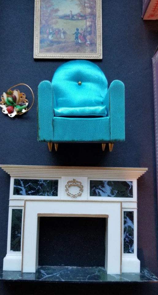 DE COLECCIÓN 17 PIEZAS MUEBLES PEQUEÑA PRINCESA ~SILLA~PANTALLA~RELOJ DE PECHO CHIMENEA ECT Foto 3 de 4