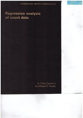 Regression Analysis of Count Data (Econometric Society Monographs), Trivedi, Pra
