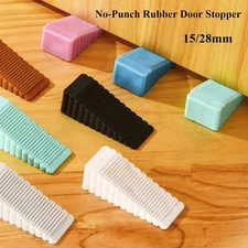 1pc Safety Silicone Door Stopper Block Wedge No Drill Rubber Anti-Slip Door Stop