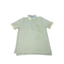 Brooks Brothers Performance Polo Shirt Mens XL Yellow Stripe Embroidered Logo
