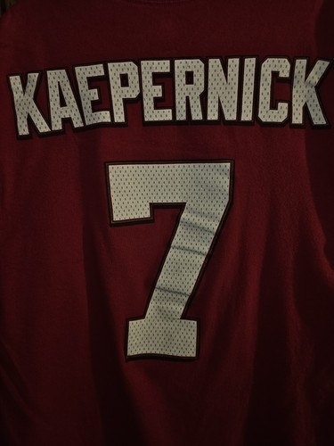 San Francisco 49ers Colin Kaepernick 2014 Xl Mens Red Graphic Logo Tshirt NFL - Picture 3 of 12