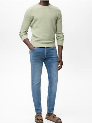 Mango MNG Men`s $69 JUDE Skinny Fit Blue Jeans size W32 L30