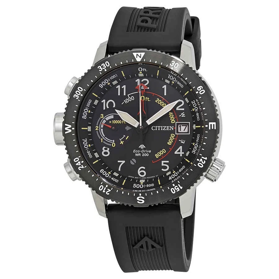 Reloj deportivo para hombre Citizen Promaster Altichron esfera negra izquierda BN5058-07E