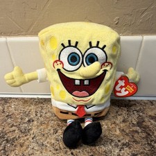 Ty SpongeBob SquarePants Beanie Babies Plush 2009 with Tags Ages 3 3-4 4-7 8-11