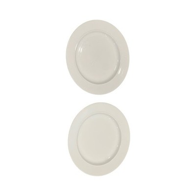 Dansk Set of 2 Salad Plates Cafe Blanc 9'' White Rimmed Excellent Used Condition