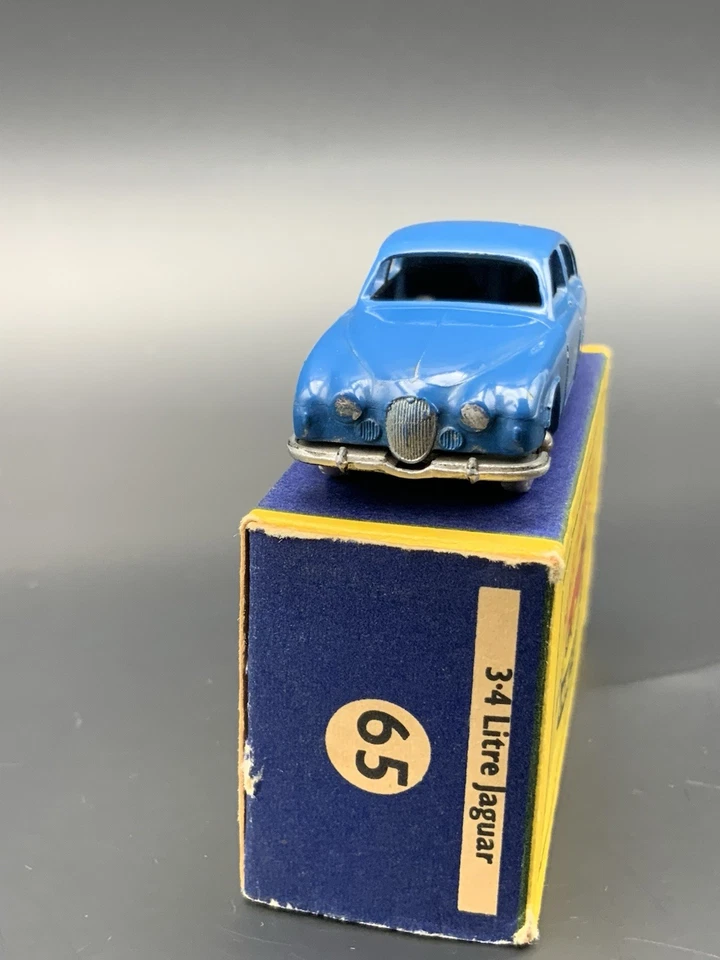 Matchbox Lesney Jaguar 3.4 Lire Saloon 65A Made England 50er @7757@ OVP - Bild 3 von 4