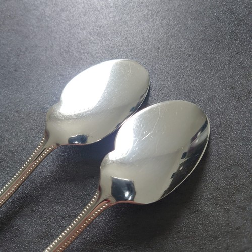 Christofle Perles 2pcs Silverplate Flatware Sauce Spoon Very Good - Picture 14 of 20
