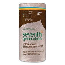 Seventh Generation Paper Towels, Unbleached, 2-Ply, 11x9 In, 120 Sheets/Roll