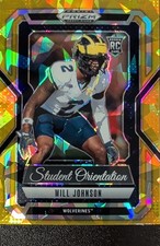 2025 Panini Prizm Draft Picks - Student Orientation Will Johnson #18 Gold Ice Pr