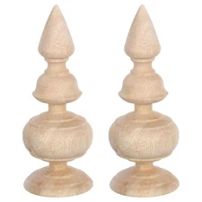 2 Pcs Post Finial Decorations Garden Fence Finials Furniture Parts Bed Frame