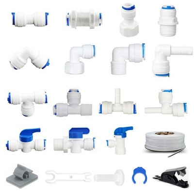 1/4'' 3/8'' Schlauch Steckverbinder Verbinder Umkehrosmose Wasserfilter Fittings