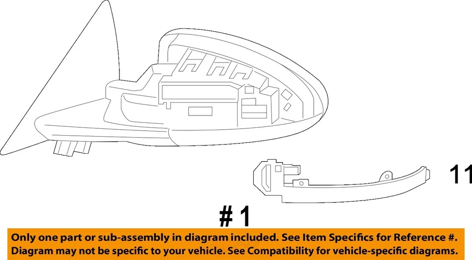 2014-2020 JAGUAR F-TYPE ESPELHO DE PORTA DE ESCURECIMENTO AUTOMÁTICO ESQUERDO COM PONTO CEGO NARVIK PRETO - Imagem 4 de 4