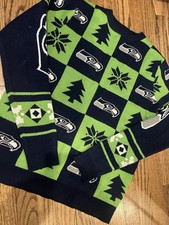 Men  s Seattle Seahawks Ugly Christmas Sweater Size Small