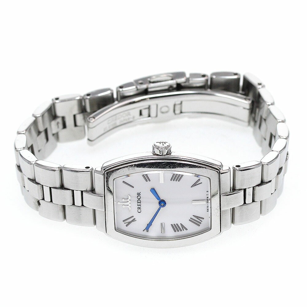 【美品】SEIKO CREDOR 5A70-0BP0 Seiko Credor 1E70-0Bp0 Analog Women 11P Diamond Pink Shell