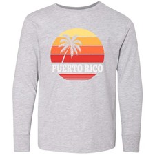 Inktastic Puerto Rico Vacation Cruise Youth Long Sleeve T-Shirt Caribbean Trip