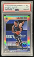 2019-20 Panini Hoops Premium Stock Brandon Clarke RC Prizm Silver #217 PSA 9