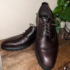 Ecco Citytray Avant Plains Toe Derby Oxford Mens 45/11-11.5 Shoes Brown Leather