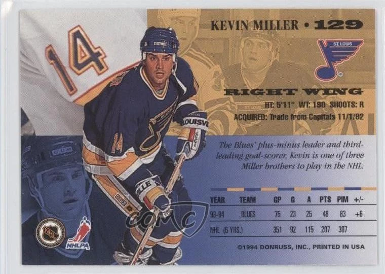 1994-95 Leaf Kevin Miller #129 - Image 2 of 2