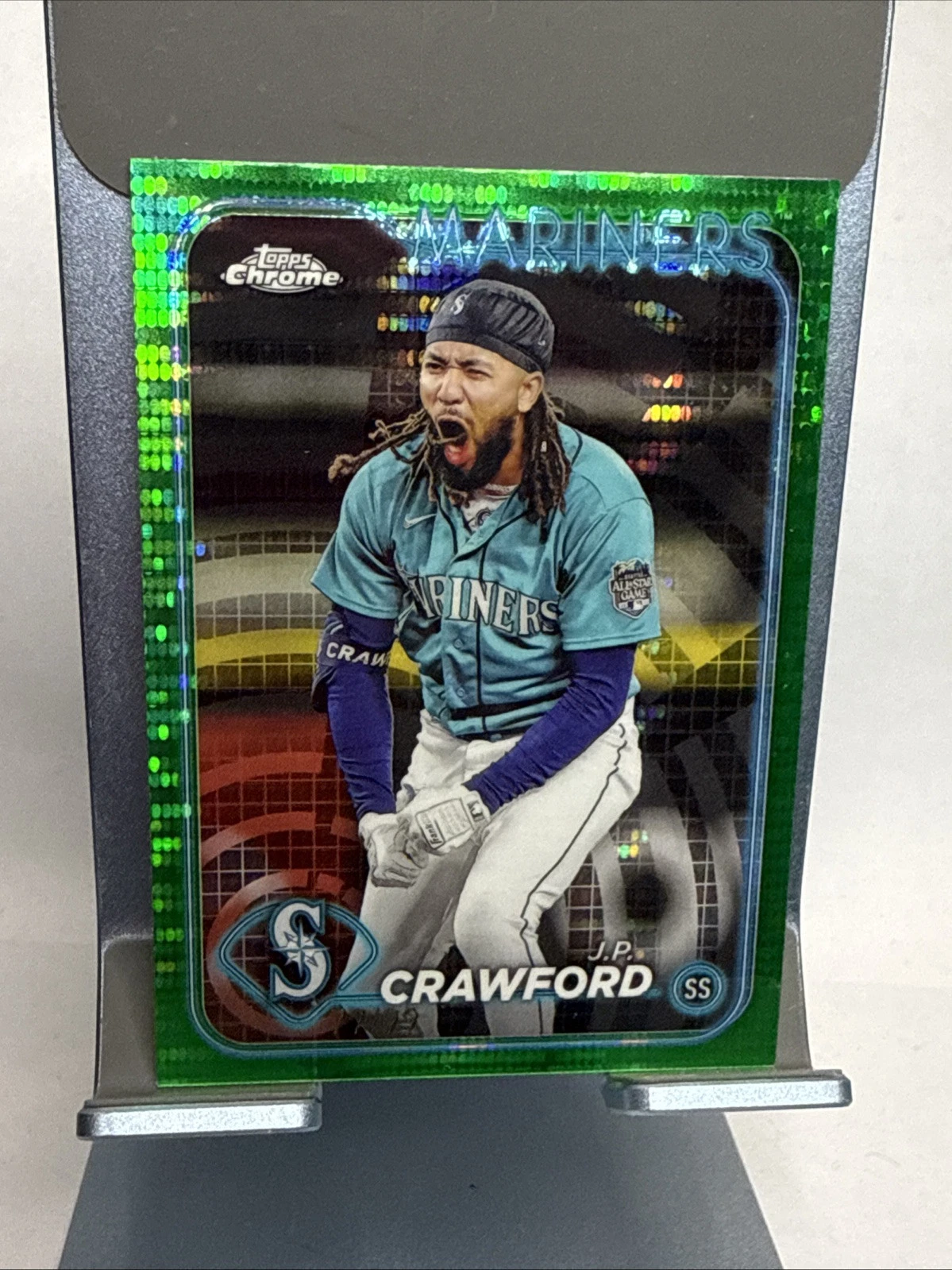 2024 Topps Chrome Logofractor Edition - Green Refractor #14 J.P. Crawford 77/99