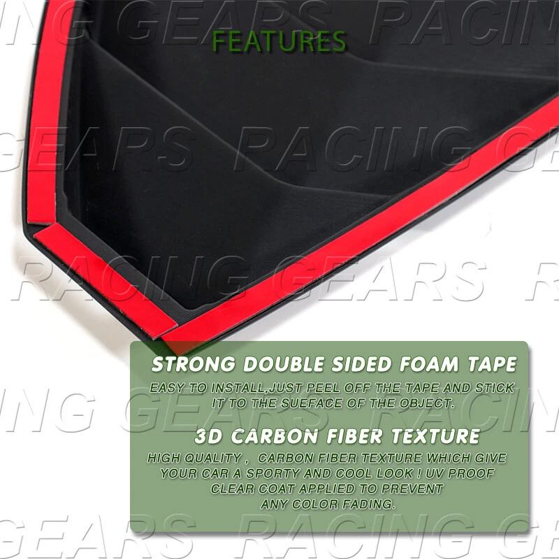 REJILLAS DE VENTANA LATERAL DE CARBONO CUCHARA CUBIERTAS DE PARABRISAS VENTILACIÓN PARA 03-08 NISSAN 350Z Foto 3 de 4