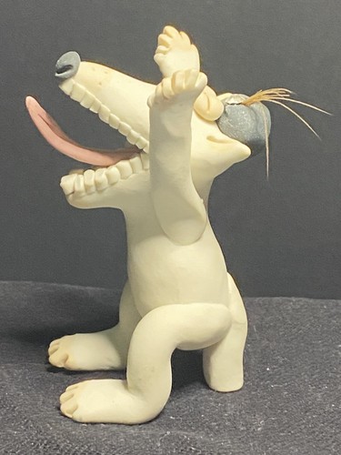 Vintage Mona Adisa Brooks 1980er Jahre Tonfigur lachender Hund. - Bild 2 von 5