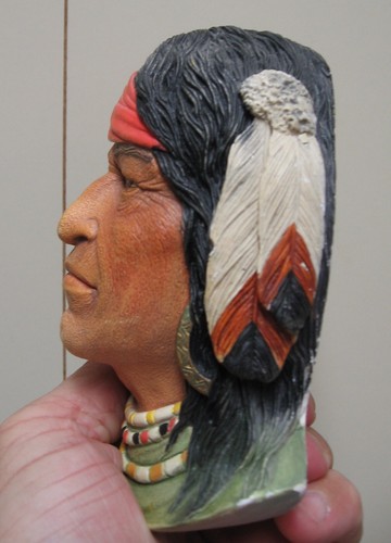 Busto cabeza navajo nativo americano-6" por Legend Products England 1984 por F. Wright - Imagen 4 de 10