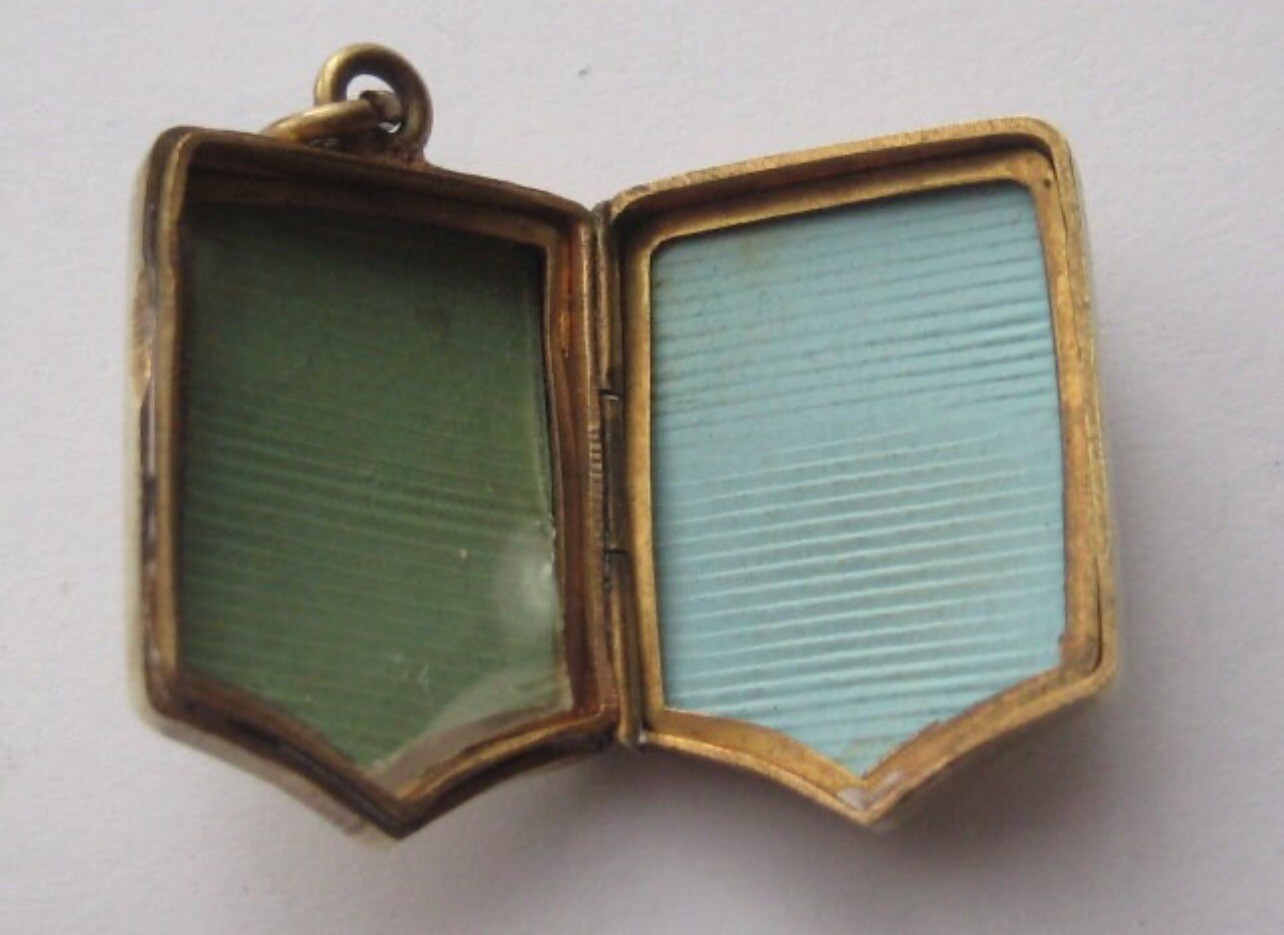 Antique Edwardian 5 Sided Rectangular Goldtone Br… - image 6