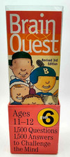 Brain Quest Revised 3rd Edition For Grade 6 Ages 11-12 Two Deck Pack