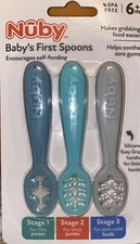 Nuby Baby's First Spoons -3 Stages, 6M , 3 pack