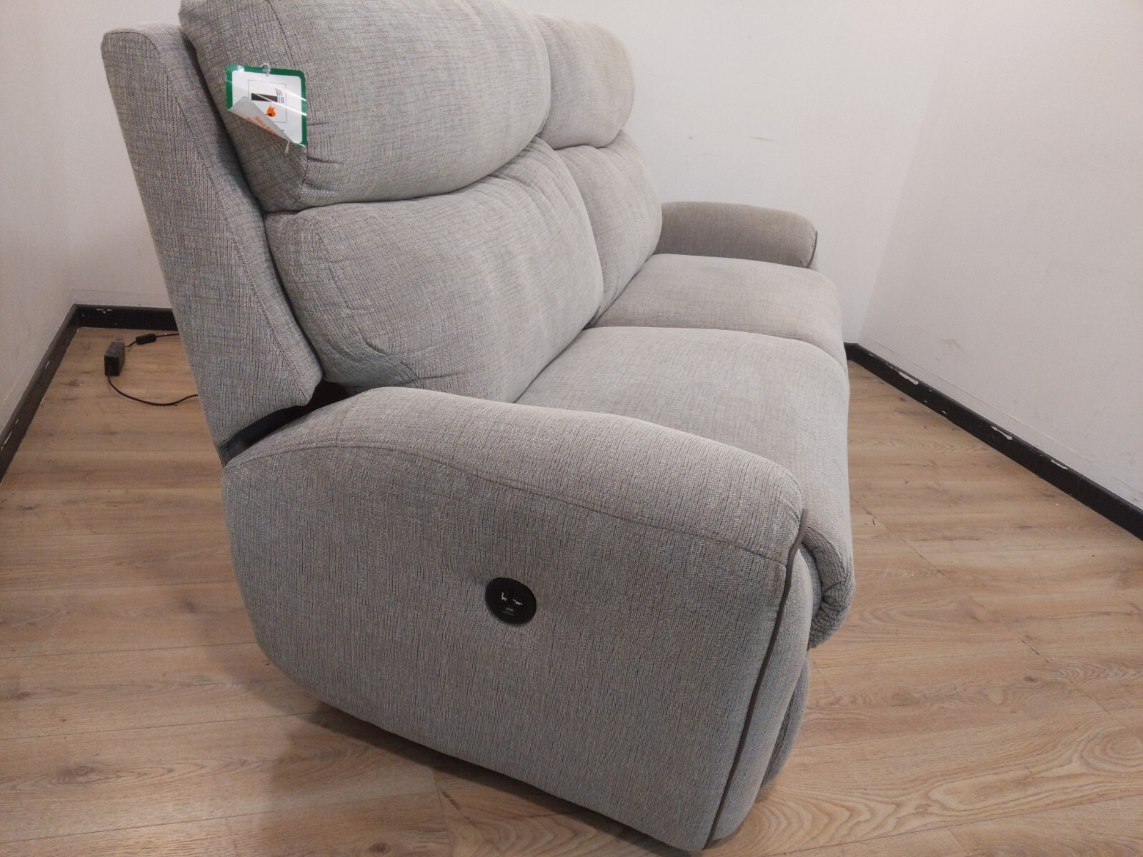 LaZBoy Pittsburgh 3 Seater Power Recliner Sofa Mission/Snake Grey RRP