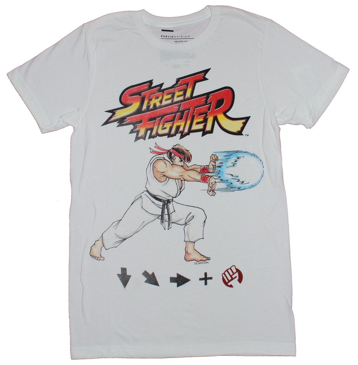 Street Fighter Mens T-Shirt - Ryu Hadouken Moves Image | eBay