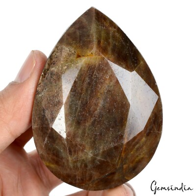 1170Ct Natural Untreated Brown Sapphire Pear Faceted Earth Mined Museum Size Gem