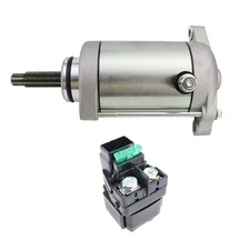 Starter Motor & Relay Replacement For ARCTIC CAT 500 4x4 1998 1999 2000 2001
