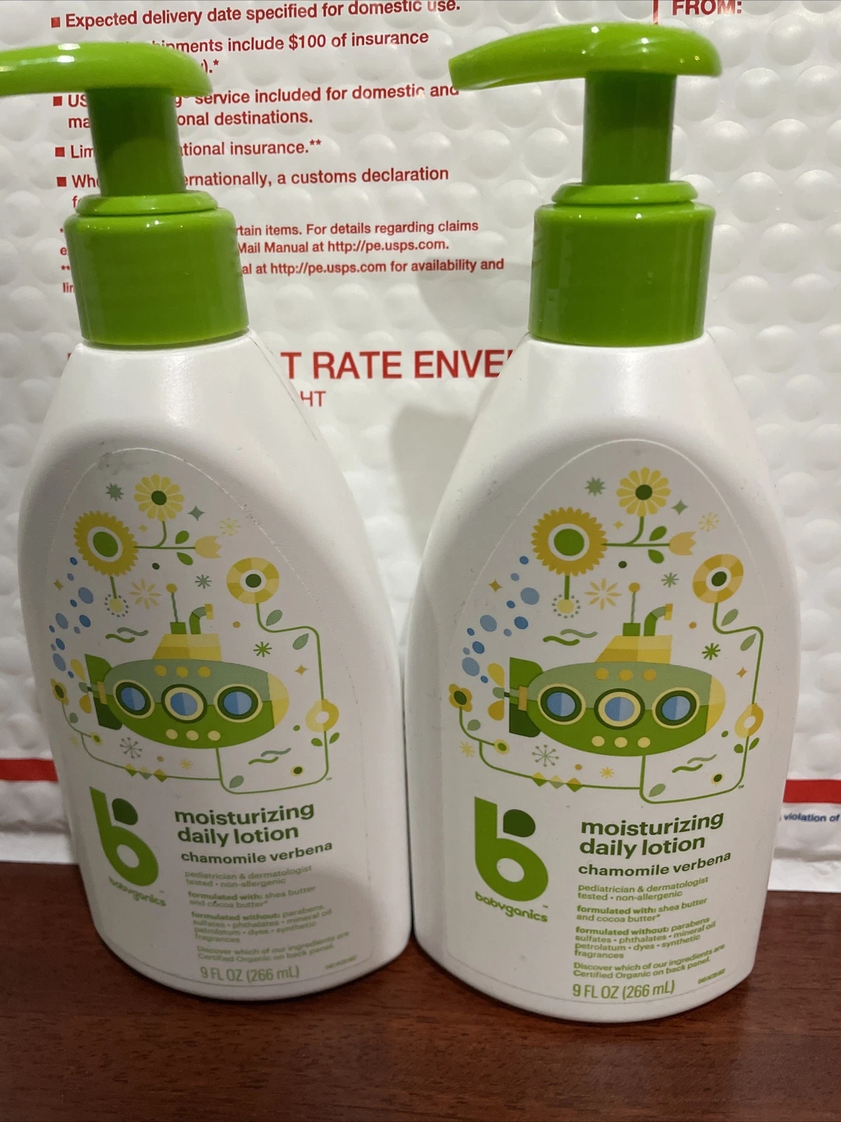 2 Ct Babyganics 9oz Chamomile Verbena Moisturizing Daily Lotion With shea Butter