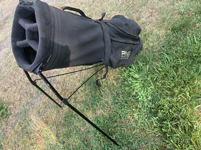 PING Karsten ブラックゴルフバッグ Ping Karsten golf bag Stand bag 4-way divider Black With RAIN