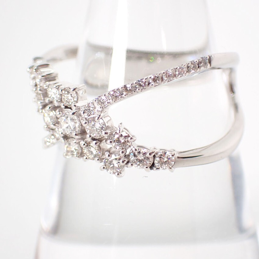 Used] Pt900 diamond ring/US size10/g436-56 | eBay