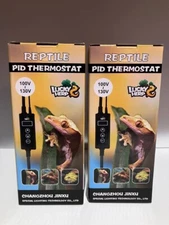 LUCKY HERP Reptile PID Thermostat, Reptile Heat Lamp Temperature Controller