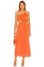 MISHA Adara Dress MIDI WOMENS SIZE 10 APRICOT NEW