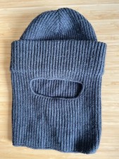 Vintage Knit Robber Beanie Convertible Ski Mask 1 Hole Balaclava 80s 90s