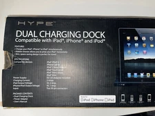 HYPE DUAL CHARGING DOCK Compatible With iPad iPhone & iPod Open Box Complete!