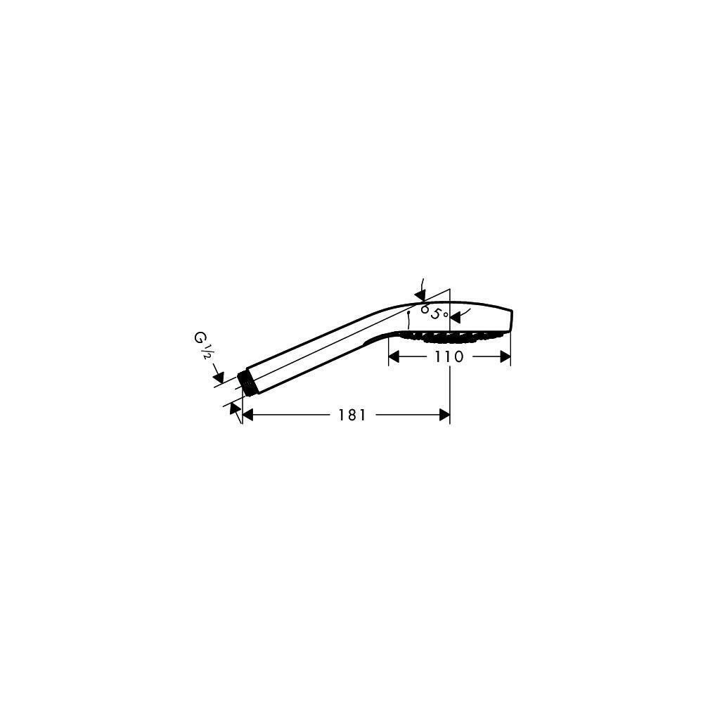 Hansgrohe Croma Select S Handbrause Mit Gleitstange – 15,2 Cm, Gebürstetes Nickel, Inkl. Schlauch