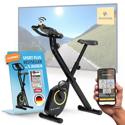 SportPlus X-Bike Heimtrainer Fitness Fahrrad klappbar schwarz für zuhause