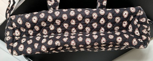 Vera Bradley Betsy Bolso de Mano Cartera Pirueta Negro Rojo Floral Acolchado Retirado Otoño - Imagen 6 de 6
