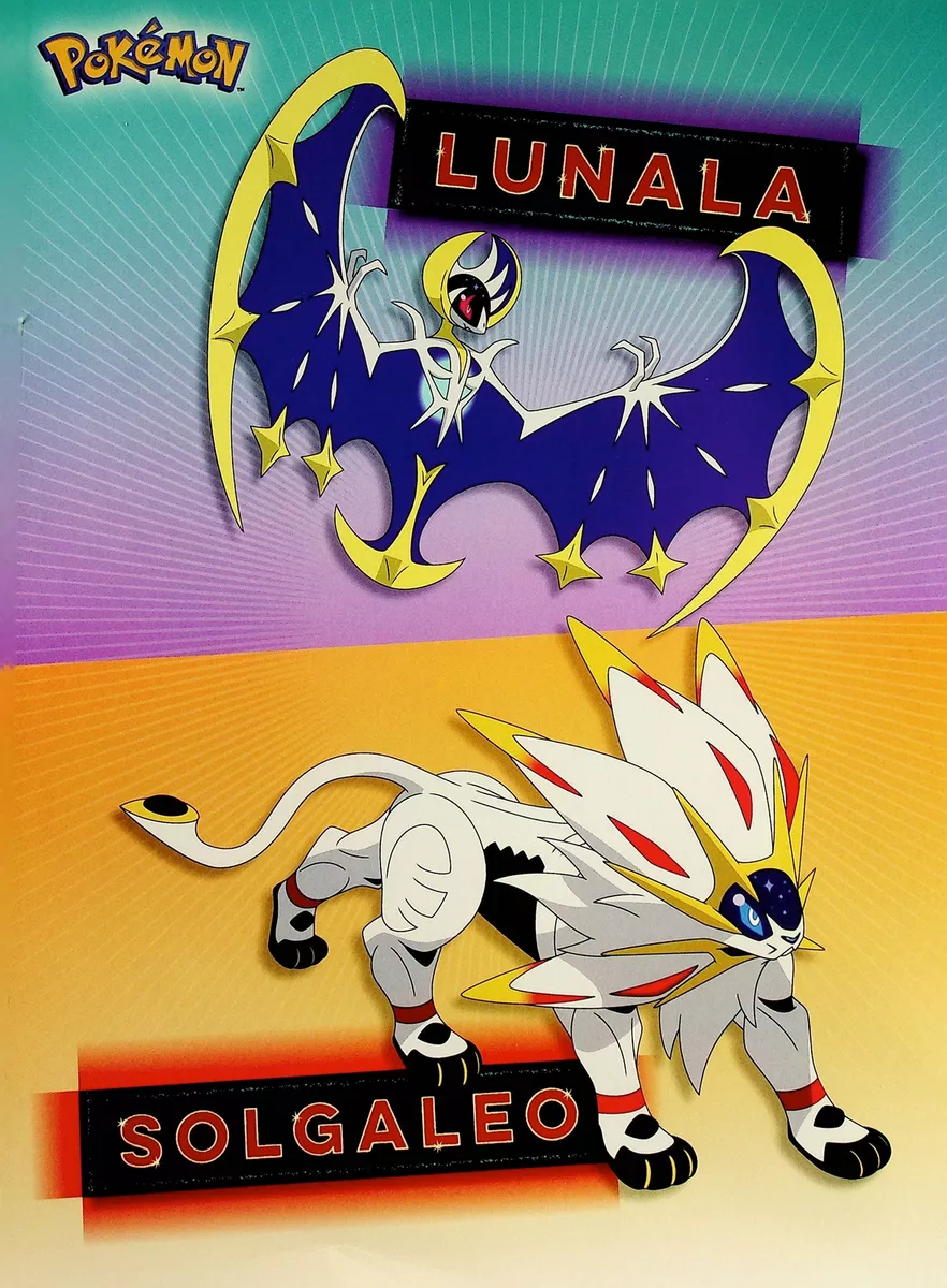 Lunala & Solgaleo - Alola Region Pokemon Mini Poster 8x11