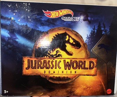 Hot Wheels Character Cars 5 Pack Jurassic World Dominion Collectible Box Set